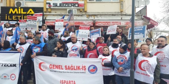 Birleşik Kamu İş bileşenleri ( Eğitim-iş ve Genel Sağlık İş ) İş Bırakma Eylemi Gerçekleştirdi