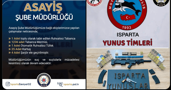 Isparta Asayişin Ele Geçirdiği Cephanelik