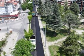 Isparta Gölcük Caddesi asfaltlanıyor