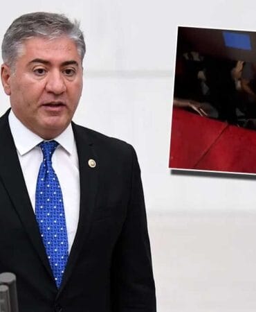 Kürsüden düşen Murat Emir hastaneye kaldırıldı