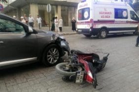 Isparta’da Otomobil-Motosiklet Kazası: 1 Yaralı