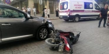 Isparta’da Otomobil-Motosiklet Kazası: 1 Yaralı