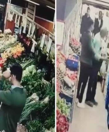 Evcil hayvanıyla alışveriş yapan kadına saldırı!