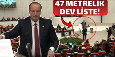 TBMM’de 47 metrelik önerge protestosu