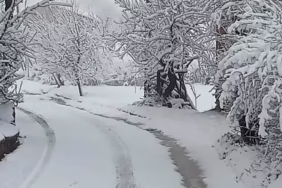 Isparta Keçiborlu'da Mart Karı: Yenitepe Köyü Beyaza Büründü