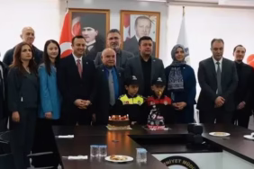 Isparta Emniyetinden Şehit Oğlu Bircan'a Sürpriz Doğum Günü