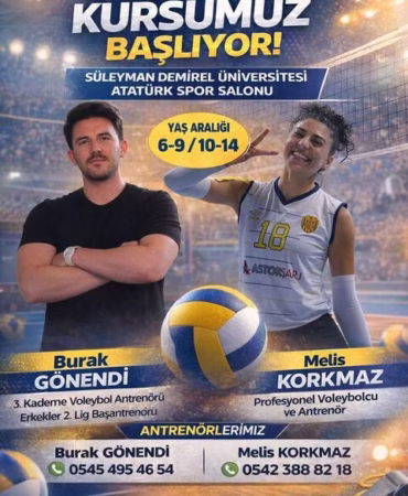 Isparta SDÜ'de Çocuklar İçin Voleybol Kursu Kayıtları Başladı