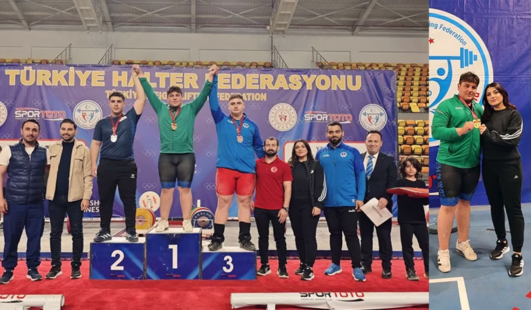 U15 Halter Şampiyonası'nda Ispartalı Mücahit Samed'den Altın Madalya