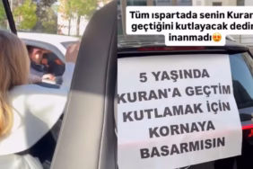 Isparta Sokaklarında Kornalar Bu Kez 5 Yaşındaki Kur'an Bülbülü İçin Çaldı