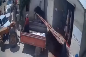 Isparta'da Bayram Paniği: Öfkeli Boğa Demir Kapıyı Söktü