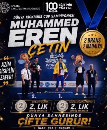 Ispartalı Muhammed Eren'den Dünya Kupası'nda Çifte Gümüş Madalya!