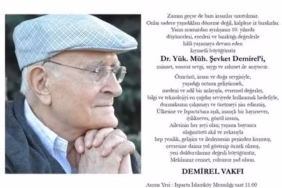 Isparta'nın Ulu Çınarı Şevket Demirel Vefatının 10. Yılında Özlemle Anılacak