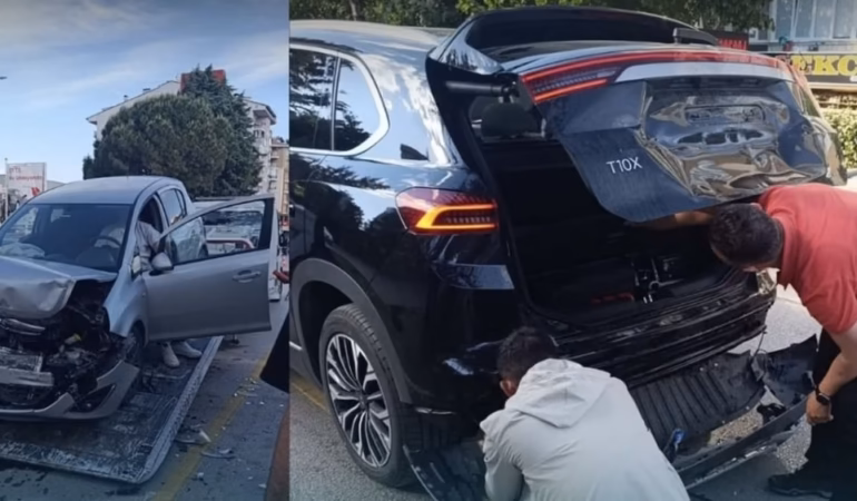 İstanbul Caddesi’nde Korkutucu Anlar: 3 Aracın Karıştığı Zincirleme Kaza