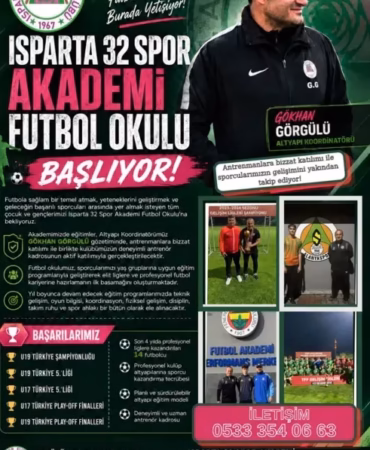 Isparta 32 Spor’dan Geleceğin Yıldızlarına Açık Davet