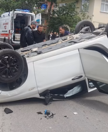Isparta Çayboyu'nda Dehşet Anları: Kontrolden Çıkan Otomobil Takla Attı