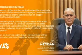 Isparta IYAŞ Başkanı Meydan’dan Gazetecilere Anlamlı 24 Temmuz Mesajı