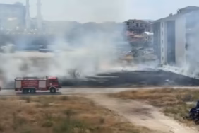 Isparta Sermet Mahallesi'nde Çıkan Arazi Yangını Paniğe Neden Oldu