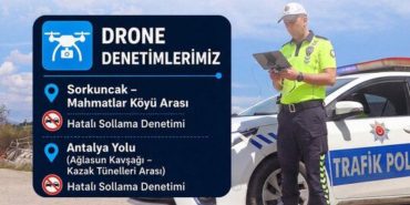 Isparta’da Hatalı Sollamaya Drone Engeli: Ekipler Havadan Göz Açtırmıyor