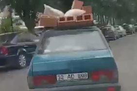 Bahçelievler Trafiğinde Tehlikeli Şov: Yükünü Bağlamadan Yola Çıktı