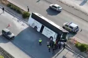 Bucak’ta Faciaya Kıl Payı: 34 Kişilik Tur Otobüsü Yan Yattı