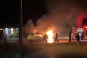 Deregümü’nde Korkutan Manzara: Otomobil Bir Anda Alev Topuna Döndü