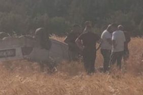 Eğirdir Sorkuncak Yolunda Korkutan Kaza: Araç Tarlaya Uçtu