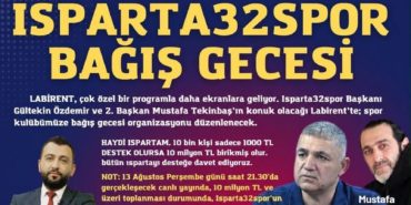 Isparta 32 Spor İçin Tarihi Gece: Hedef 10 Milyon Lira!