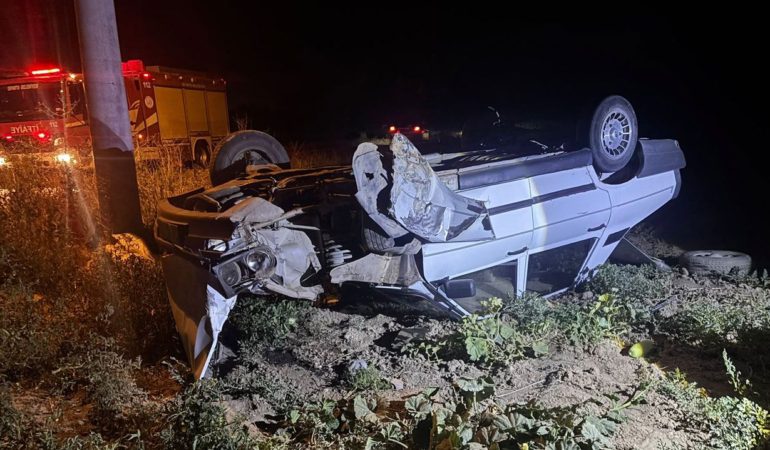 Aliköy Yollarında Korkutan Kaza: Kontrolden Çıkan Araç Ters Döndü