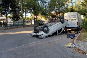 Ayazmana’da Korkutan Çarpışma: Takla Atan Araçtan Bir Yaralı Çıktı