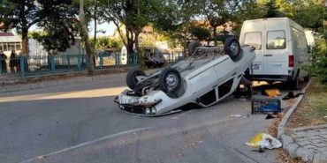 Ayazmana’da Korkutan Çarpışma: Takla Atan Araçtan Bir Yaralı Çıktı