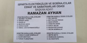 Isparta Elektrikçiler Odası’nda Ramazan Ayhan Dönemi Başladı
