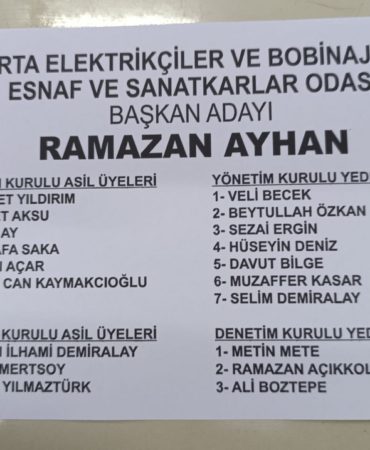 Isparta Elektrikçiler Odası’nda Ramazan Ayhan Dönemi Başladı