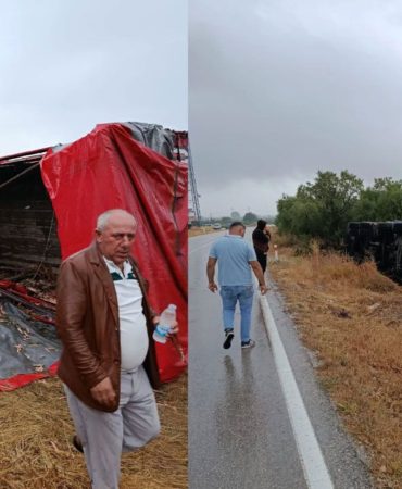 Isparta’da Korkutan Kaza: Kontrolden Çıkan Kamyon Devrildi