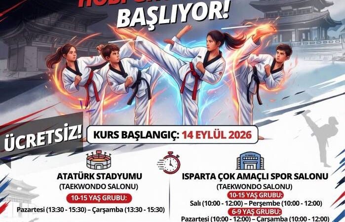 Isparta’nın Gelecek Şampiyonları İçin Ücretsiz Taekwondo Fırsatı