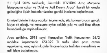 Isparta’da Sahte Afet Aracına Şok Ceza: Trafikten Men Edildi