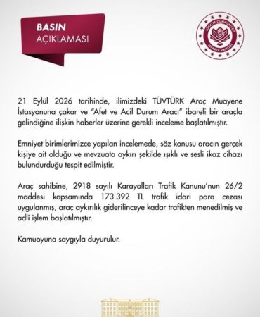 Isparta’da Sahte Afet Aracına Şok Ceza: Trafikten Men Edildi