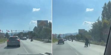 Isparta Çevreyolu’nda Akıl Almaz Tehlike: Motosiklet Sürücüsünün Ölümle Dansı Kamerada!