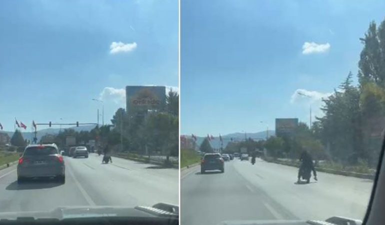 Isparta Çevreyolu’nda Akıl Almaz Tehlike: Motosiklet Sürücüsünün Ölümle Dansı Kamerada!