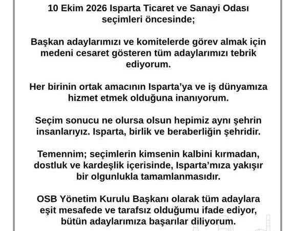 Isparta İş Dünyası Sandık Başına Giderken: Başkan Marulcu’dan Kritik Birlik Çağrısı!