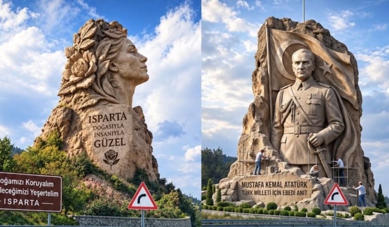 Isparta’nın Giriş Kapısı Değişiyor Mu? Sav Yolu’ndaki Kayalıklara Çarpıcı Tasarım Önerisi!