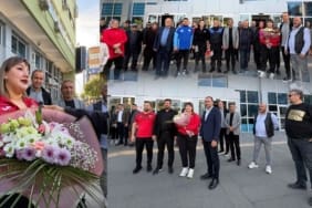 Isparta’nın Gururu Fatmagül Çevik’e Şampiyonlar Gibi Karşılama: Avrupa Altını Güllerle Kutlandı!
