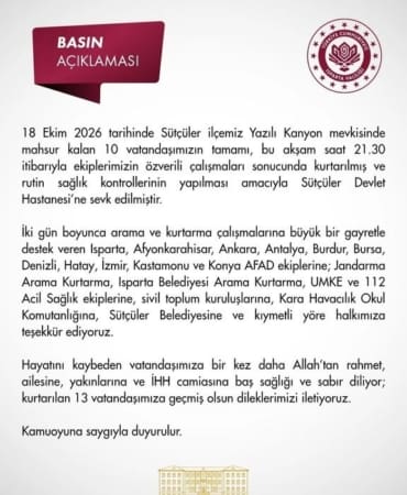 Yazılı Kanyon’da Gerilim Dolu Kurtarma Operasyonu: Tüm Gönüllüler Kurtarıldı, Acı Haber Geldi!